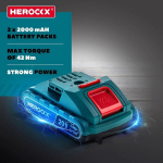 20v akuga l&ouml;&ouml;kpuur-kruvikeeraja komplekt, herockx juhtmeta kruvikeeraja 2 2000mah akuga, 42nm juhtmeta puur led-valgustiga, sobib isetegemiseks, koju, aeda