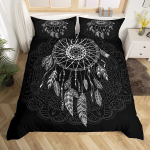 Homemissing tekikott dream catcher valge voodipesu boho mandala must naistele meestele moodne geomeetriline tekikotikomplekt boho lilled suled voodipesukomplekt 200 x 200 cm