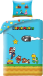 Super Mario sinine tekikott 140 x 200 cm + padjap&uuml;&uuml;r 100% pol&uuml;ester