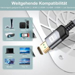 Maxgroup 8k 10k hdmi 2.1 kaabel 5 m, 48 gbps suur kiirus soundbar, ps5 hdmi kaabel 8k @ 60hz 4k @ 120hz 2k @ 240hz/144hz, dynamic hdr, dolby atmos, hdr 10, earc, &uuml;hildub ps5/4/3 x-box hdtv