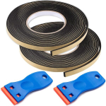 Njcxola, 2 tk, isekleepuv tihendusteip, universaalne, 10 mm x 3 mm x 2 m, termoteip, isoleeriv akendele ja ustele, poorne kummist vaht