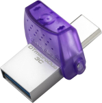 USB pulk Kingston Datatraveler Microduo 3c Usb m&auml;lupulk 128gb Usb Gen 3 Type-c ja Type-a Dtduo3cg3/128gb Lilla + H&otilde;bedane