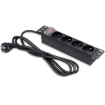 PDU toiteallikas "RACK 10'' koos maandusega 4 pistikupesa 1,8m