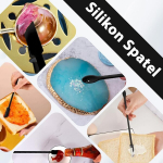 V&auml;ike taignakaabits, 3 tk. &otilde;huke mini silikoonist taignakaabits lusikaga, 2 &uuml;hes pikk mittenakkuv v&auml;ike silikoonkaabits k&ouml;&ouml;gitarbed k&uuml;psetamiseks, toiduvalmistamiseks ja segamiseks (must)