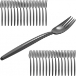 Grizzly plastmassist s&ouml;&ouml;giriistade komplekt i 30 korduvkasutatavat kahvlit i stabiilsed, n&otilde;udepesumasinas pestavad i 100% taaskasutatavad i korduvkasutatavad antratsiit s&ouml;&ouml;giriistad