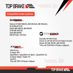 Top brake ketaspiduriklotsid jalgratastele, &uuml;hilduvad Shimano 4-kolviliste Saint Br M810 M820, Deore Xt M8020 M8120, Tektro, Trp | Mtb emtb downhill trail all mountain enduro race cycling