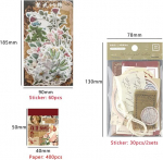 Wuuooei scrapbook paber vintage, 520 t&uuml;kki kleebiseid scrapbook washi kleebiste komplekt, retro, k&auml;sit&ouml;&ouml;paber diy kunsti fotoalbumi kaartide valmistamiseks