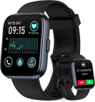 Woneligo nutikell naistele ja meestele telefonifunktsiooniga, 1,8-tolline sammulugeja kell Alexaga, 24h s&uuml;dame l&ouml;&ouml;gisagedus, Spo2, uni, Ip68 veekindel, 100+ spordirežiimi, fitnesskell Androidile Ios-ile (must, 1,8 tolli)