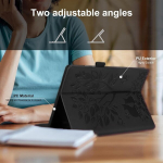 Lspcasa &uuml;mbris samsung galaxy tab a7 10.4 tolli premium pu nahast, statiivi funktsiooni ja elastse rihmaga klapp&uuml;mbris samsung galaxy a7 (sm-t500/505/t505n) jaoks, must