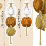 Yimini 2 tk makramee k&uuml;barakorraldaja, makramee k&uuml;barariidepuu, makramee k&uuml;barahoidja seinale, boho k&uuml;barariidepuu, boho k&uuml;barastend, kauboikaabudele, laia &auml;&auml;rega hoidja