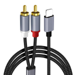 Rca-kaabel, Lightning&ndash;rca-kaabel, Ios&ndash;rca pesa aux heliadapter telefonidele phone 13 13 pro 13 pro max 13 mini 12 12 pro max 12 mini 11 pro max xs x 8 7 (1m)