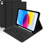 Lielax klaviatuuriga &uuml;mbris ipad 10. p&otilde;lvkonna 10,9-tollisele (2022), itaalia qwerty eemaldatav bluetooth-klaviatuur, &otilde;huke 10,9-tolline klaviatuuriga &uuml;mbris, &uuml;mbris pliiatsi hoidjaga 10. p&otilde;lvkonnale 2022 &ndash; must