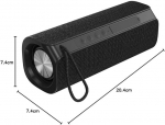 Prendeluz kaasaskantav bluetooth k&otilde;lar, juhtmevaba bluetooth 5.0 k&otilde;lar, 6w, usb, microsd, sisseehitatud 1200mah aku, must
