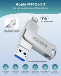 USB pulk Lesoge 128gb usb m&auml;lupulk telefonile 3.0 fotopulk