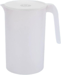 Plastikust kann kaanega, veekann plastikust kann 2.5 l, plastikust kann veekann, plastikust kann, j&auml;&auml;tee kann, veekann k&auml;epidemega tee, mahlade, piima, k&uuml;lmade v&otilde;i kuumade jookide jaoks (valge)