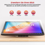 Desobry kaasaskantav teler 15,6 tolli 1080p resolutsioon, v&auml;ike teler Usb Hdmi Av sisendi ja Dvb-t2 toega, k&auml;mpingute teler akuga, 12v adapteri, kaugjuhtimispuldi ja antenniga