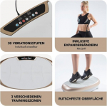 Vitalmaxx Version 2019 kogu keha treeningseade 3 fikseeritud programmi ja 30 vibratsioonitasemega, 200w, &scaron;ampanja / hall, 63x35x15cm