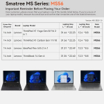 Smatree k&otilde;va eva 14" &uuml;mbris lenovo thinkpad l14 gen 5/x1 yoga gen 8/7/6 2 in 1 jaoks, thinkpad x1 carbon gen 11/10, ideapad flex 5i/5 2 in 1, thinkbook 14 gen 6/7 jaoks (ms56)