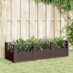 vaiadega taimekast, pruun, 123,5 x 43,5 x 43,5 cm, PP
