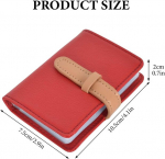 Kysun pu nahast kaarditasku, naiste meeste kaardihoidja, krediitkaardihoidja, nahast krediitkaarditasku, pu nahk, visiitkaardihoidja, nahast visiitkaartide hoiukott 26 kaardile, punane, modernne