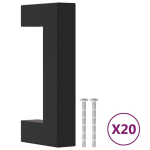 kapi k&auml;epidemed 20 tk, must, 64 mm, roostevaba teras CFE3452840