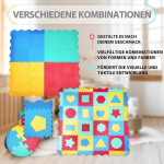 Cantoblanc&reg; pusle matt beebi m&auml;ngumatt eva kumm + hoiukott 36 t&uuml;kki geomeetriliste kujundite ja servadega suur suurus ja paksus (140 x 140 x 1,2 cm) beebi m&auml;ngumatt lastele roomamismatt