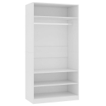 garderoob valge 100 x 50 x 200 cm tehispuit CFE342119