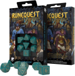 Q-workshop Qworqu97 Runequest t&uuml;rkiissinine/kuldne t&auml;ringukomplekt 7 mitmev&auml;rviline