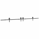 liugukse tarvikute komplekt 400 cm terasest, must CFE656604