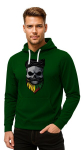 Tumeroheline kapuutsiga kampsun Skull Beard-Couch