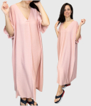 Pluss-suuruses kleit naistele Viscosa, roosa