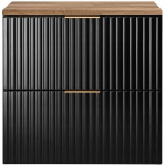 Vannitoakapp t&ouml;&ouml;lauaga, seinale paigaldatav, must FLOW 61 x 47 x 59 cm