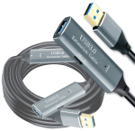 Reagle USB-A 10M aktiivne USB 3.2 Gen1 5 Gbps pikenduskaabel + v&otilde;imendi