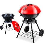S&ouml;egrill kaanega ja ratastel restiga, punane
