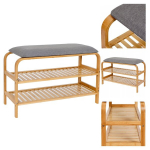 Istmega kingakapp Bambusest kingariiul Riiul 70x30x46 Hall