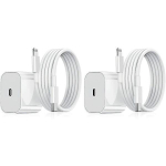 iPhone kiirlaadija USB-C 20W toiteadapter koos 2m kaabliga 2-packiga