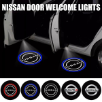 LED-auto HD-ukse tervitustuled 3D-laserprojektorilambid Nissan Altima AADAR TITAN Pathfinder QUEST MAXIMA Teana jaoks (valik Nissan-valge-2 tk)