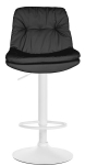 Baaritool Laurel, valge kunstnahk, Juoda