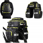 Jalgratta kott pakiraamil Rhinowalk, 75 l, must