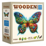 Puidust puslel, V&auml;rvikas liblikas, woodencity, HE 0202-M