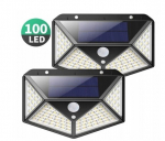 ANDY p&auml;ikeseenergial t&ouml;&ouml;tav liikumisanduriga &otilde;ue seinavalgusti 100 LED-i "Happy People" (2 tk)