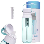 Aqualogis Aqua&Go veepudel filtriga &ndash; 500 ml, taevasinine