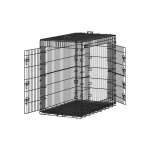 Koerapuur, Feandrea PPD024B01, 61x43.5x50.5 cm, Must