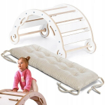 Montessori kiik padjaga 2in1, beež, Wood for Kids