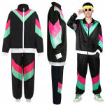 80ndate kost&uuml;&uuml;m Disguise Rap Disco Hip Hop Retro M teema poole jaoks Rap Disco Hip Hop