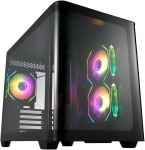 Fortron korpus FSP S380-BA (must, Tempered Glass x 2)