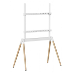 Teleri kinnitus Gembird TVS-86F-01-W Valge/Puit 55-86" TV tugi, integreeritud kaabli haldus