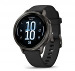 Garmin Venu&reg; 4 &ndash; 41 mm Slate with Black Silicone Band