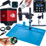 Mikroskoopikomplekt Rosfix Earth Pro MCEP-0.5X &ndash; 7&ndash;45x suurendus, HDMI-kaamera 2MP, Silikoonalus 480x320mm