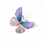 Equilibrium pross 349591 Liblikas lilla/roheline/kuldne, tsirkoonidega, metall